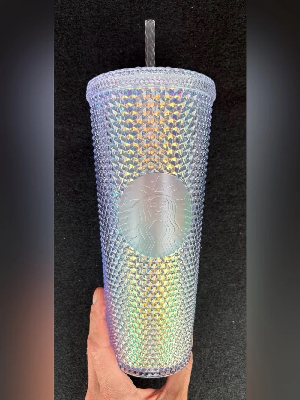 Starbucks Pink, Teal, Purple and Black Iridescent Studded Tumbler Set